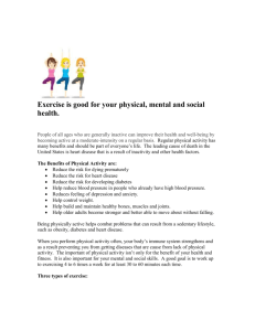 Physical Activity - Town of Stratford