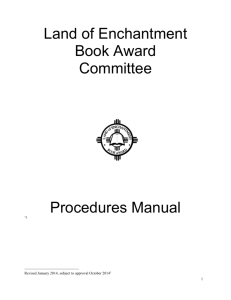 Land of Enchantment Book Award Procedural Manual