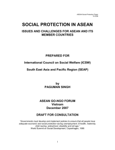Social Protection in ASEAN