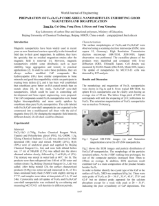 World Journal of Engineering PREPARATION OF Fe3O4/CaP