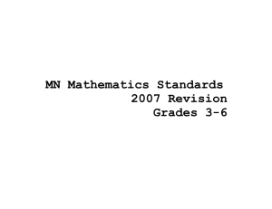 3 - 6 Math Standards