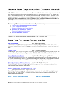 Global Issues K-12 NPCA Resource List Madeline hilites WAFLT