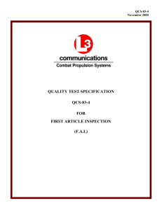 QCS 83-4 Quality Test Specification for First - L