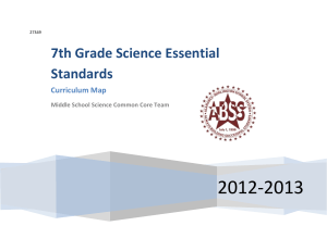 7th Grade Science Essential Standards