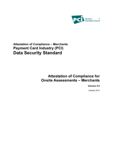 Attestation of Compliance – Merchants