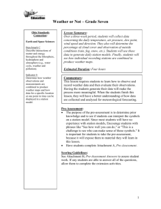 Weather Worksheet - ODE IMS - Ohio Department of Education