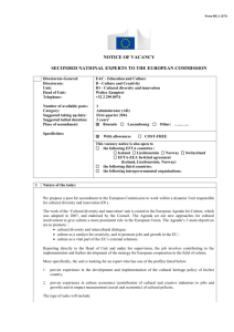 Form DG.1 (EN) NOTICE OF VACANCY SECONDED NATIONAL