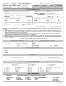 School Name: Voyager - A Public Charter School Date application
