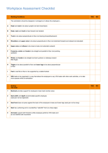 Workplace Assessment Checklist