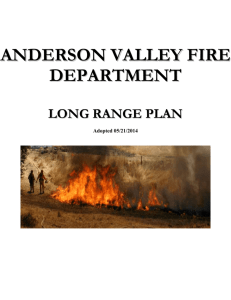 Long Range Plan - Anderson Valley Fire Department
