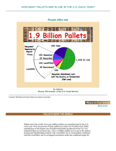 HOW MANY PALLETS ARE IN USE IN THE U