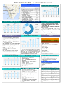 Kerala's Economic Fact Sheet (Last updated 18/05/2015 by