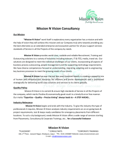 Mission N Vision Consultancy Our Mission "Mission N Vision” word