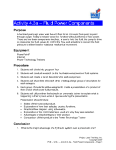 Activity 4.3a - Fluid Power Components