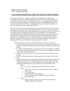 concussion protocol for new prauge high school