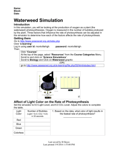 Waterweed Simulation