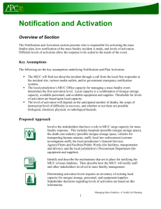 Notification and Activation