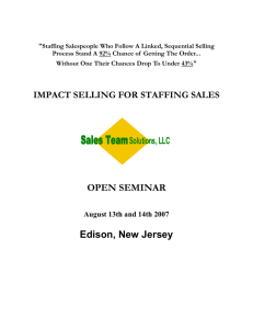 IMPACT Selling For Staffing Sales