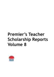 Premier's Teacher Scholarship Reports Volume 8