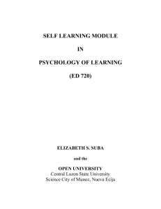 self learning module - CLSU Open University