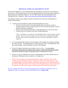 UCSF Descriptive Study Protocol Template