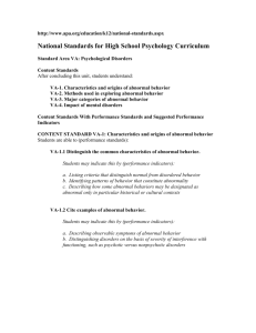 National Standards for High School Psychology Curriculum