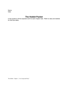 Name: Date: The Hobbit Packet In this packet is all the expected
