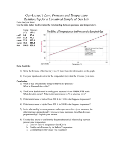 Boyle's Law Relationships for a Contained Sample of Gas Lab