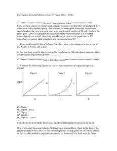 Exponential Growth Problems (from 3rd Exam, 2004 – 2008)