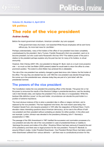 US politics: The role of the vice president