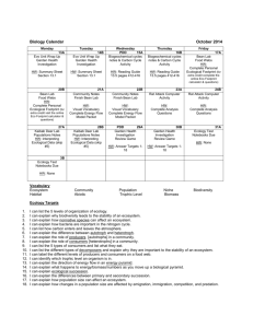 Calendar & Unit Targets - Liberty Union High School District