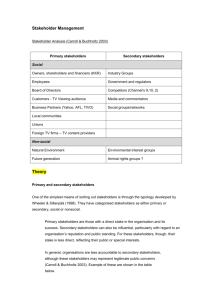 Stakeholder Analysis - GBAT9104-10S1