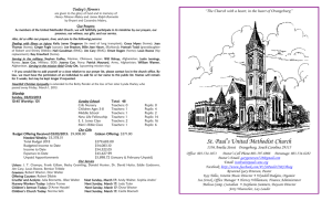 03-10-2013 Order of Worship - St. Paul's United Methodist Church