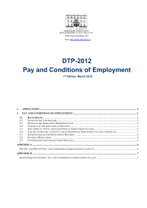 DTP-2012 Pay and Conditions of Employment