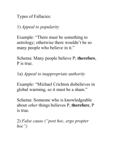 Types of Fallacies: