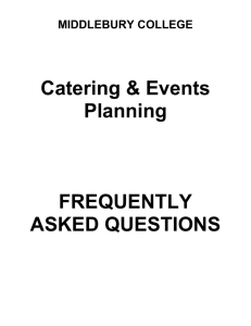 Catering FAQ - Middlebury College