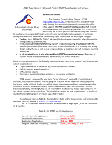 2011 C2D2 Drug Discovery Research Project Application Instructions