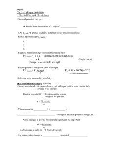 Chapter 18 - Capacitance notes