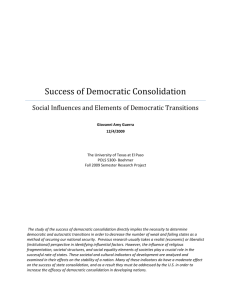Success of Democratic Consolidation