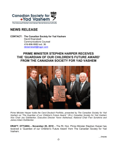 'guardian of our children's future award' from the canadian society