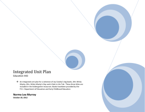 Integrated unit plan (Mrs. Wishy Washy)