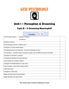 revision pack – dreaming