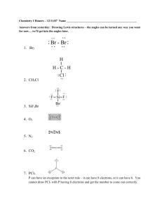 Chemistry I Honors – 12/11/07 Name Answers from yesterday