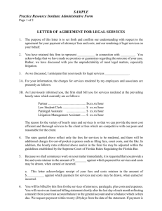 letter of agreement for legal services