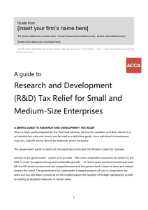 a simple guide to research and development tax relief