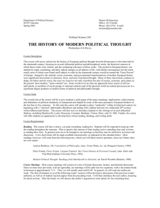 the history of modern political thought