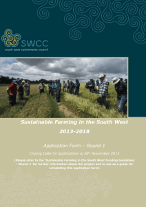 APPLICATION FORM – ROUND 1 Closing date for Round One