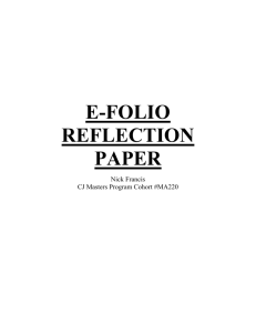 Efolio reflection paper