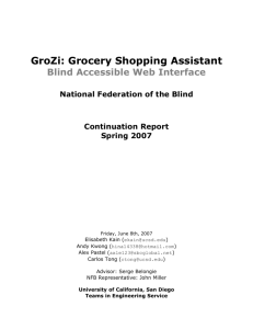 GroZi: Grocery Shopping Assistant