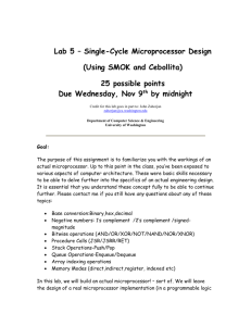 Lab 5 – Single-Cycle Microprocessor Design